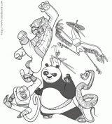 《功夫熊猫》简笔画