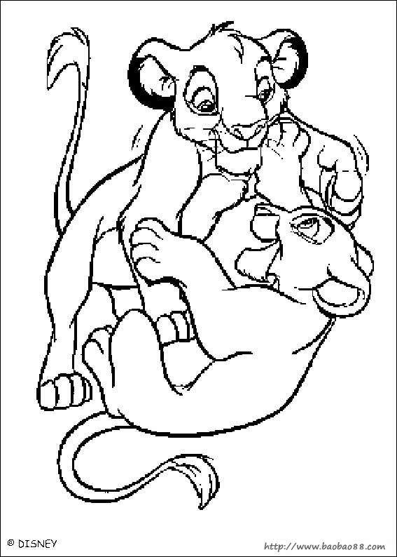 狮子王动画涂色卡10