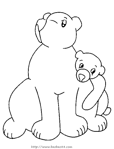 熊的简笔画[18p]_动物简笔画(涂色图片) - 【宝宝吧】