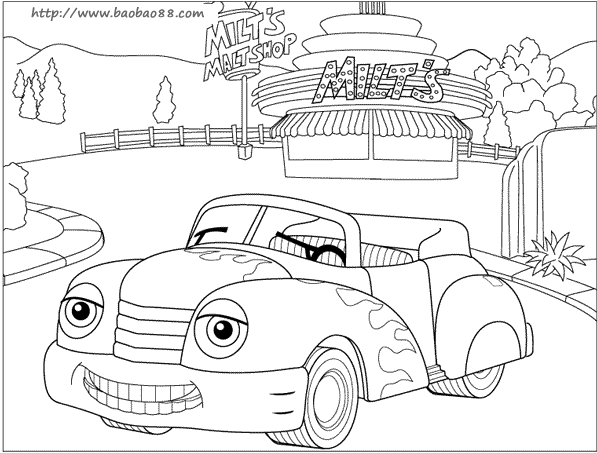 儿童汽车简易画