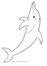 海豚填色图片[13p]_动物简笔画(涂色图片) - 【宝宝吧