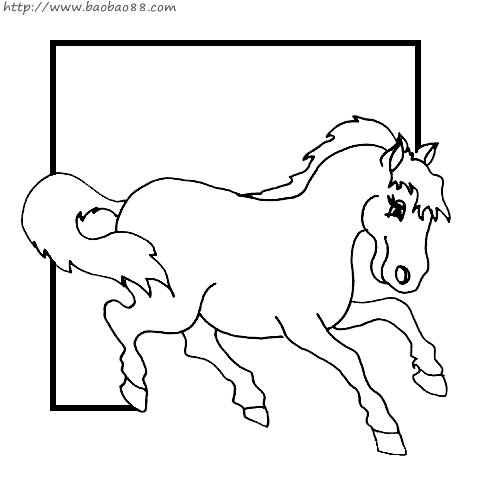 马简笔画[77p]_动物简笔画(涂色图片) - 【宝宝吧】