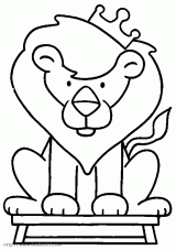 狮子简笔画[26p]_动物简笔画(涂色图片) - 【宝宝吧】