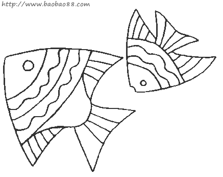 海洋鱼简笔画5