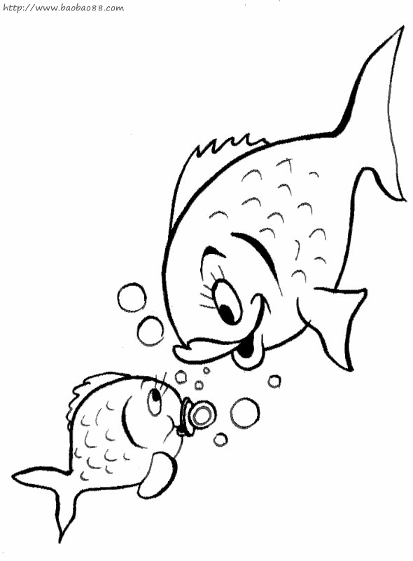 baby fish coloring pages portrait - photo #3