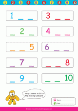数字宝宝1到10简笔画 数字连线游戏 幼儿园数字连线