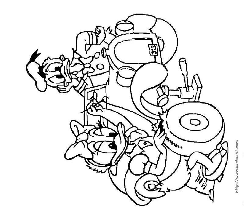 唐老鸭和黛西填色图10