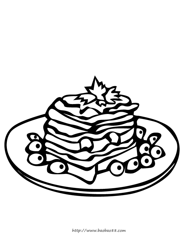 汉堡简笔画[11p]_食物简笔画(涂色图片)