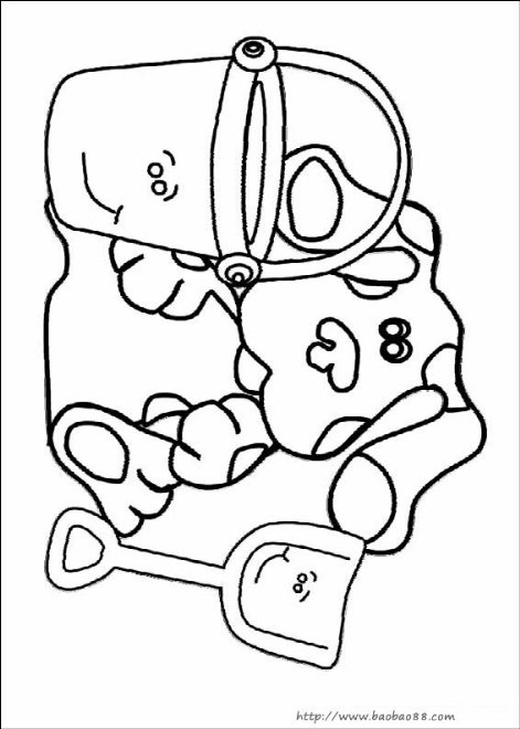 手绘蓝色樱花树简笔画内容图片展示