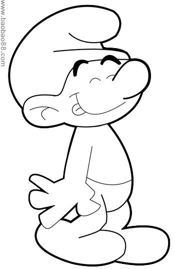 教你画蓝精灵[9p]_学习绘画简笔画(涂色图片)