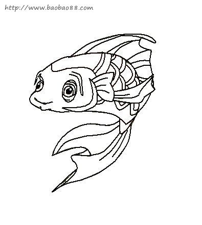 小鲤鱼历险记简笔画5