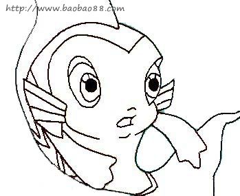 小鲤鱼历险记简笔画7