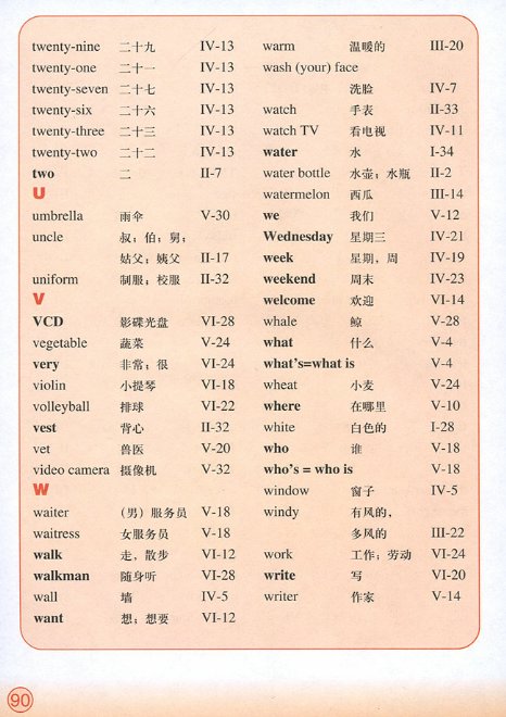 五年级下册英语单词三篇【1