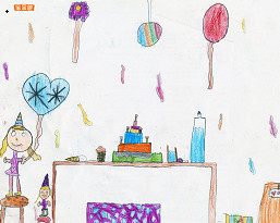 儿童画：五彩气球